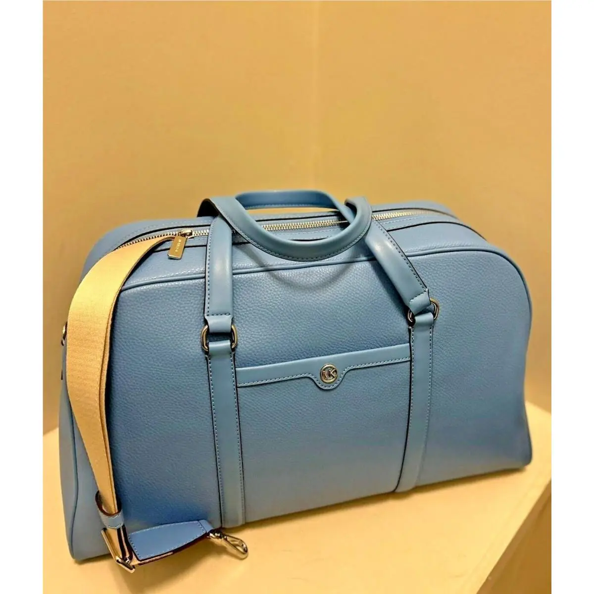 Travel Extra Large Pvc Weekender Duffle MK Shoulder Luggage Bag SOUTH PACIFIC by Michael Kors