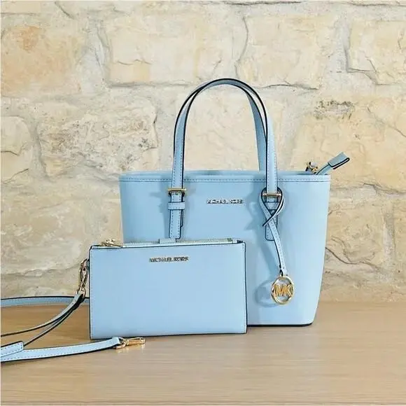 Jet Set Travel XS Zip Vista Blue Tote Handbag/wallet Options Handbag / Wallet by Michael Kors