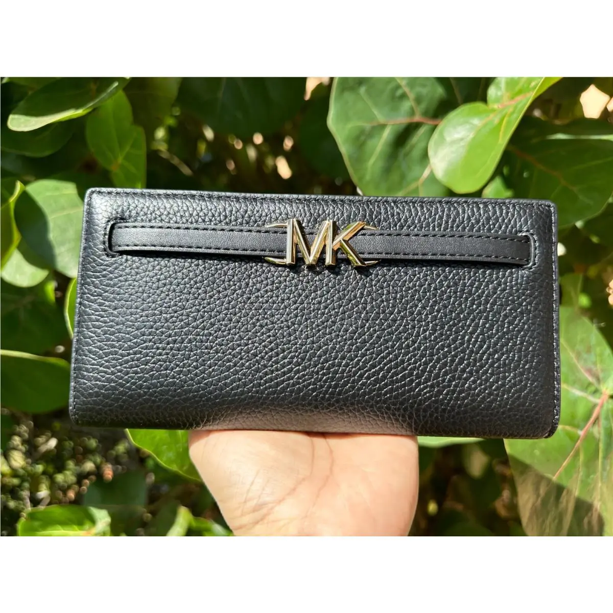 Jet Set Reed Large Flap Bifold Snap Wallet Black by Michael Kors