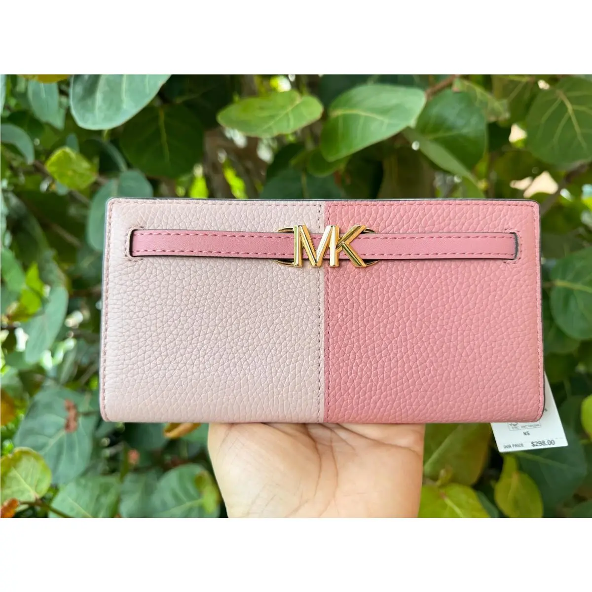 Jet Set Reed Large Flap Bifold Snap Wallet PRIMROSE MULTI(COLOR-BLOCK) by Michael Kors