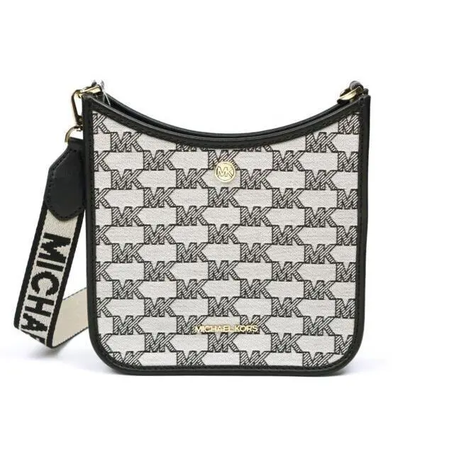 Michael Kors Briley Small Messenger Crossbody IN Black or Luggage Black Multi