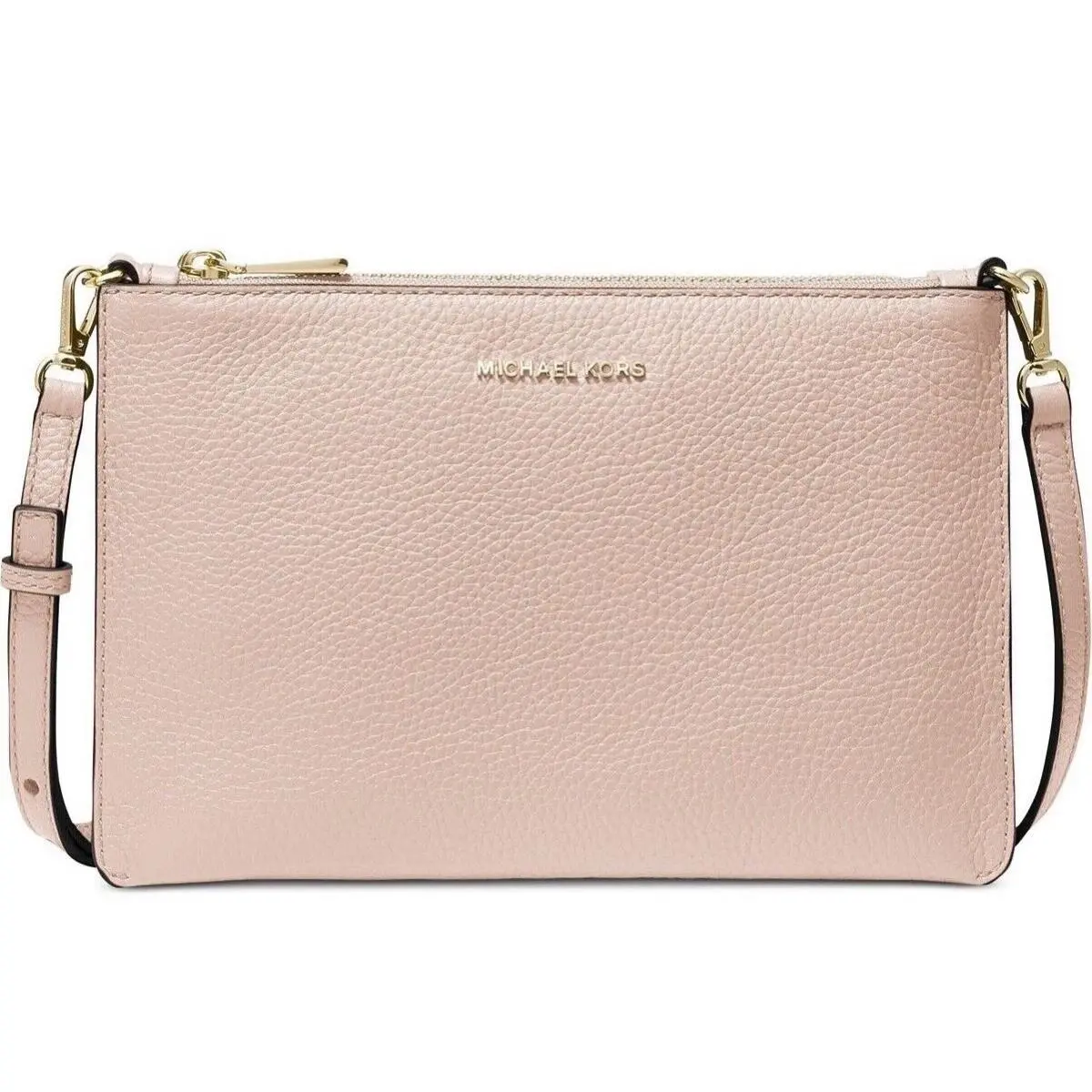 Leather Double Pouch Crossbody 38F1GJ6C7L / 38F1GJ6C7B / 38H1LJ6C7L Soft Pink by Michael Kors