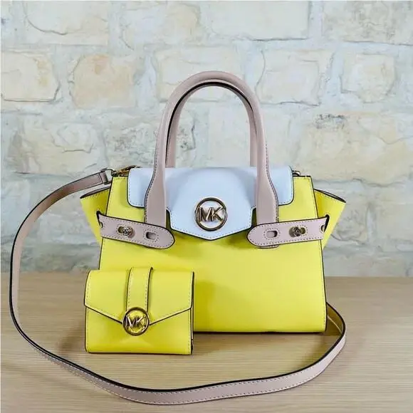 Michael Kors Carmen Sunshine Multi MD Flap Satchel Shoulder Bag/wallet Option