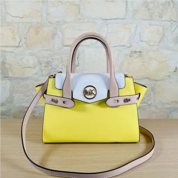 Carmen Sunshine Multi MD Flap Satchel Shoulder Bag/wallet Option Handbag by Michael Kors