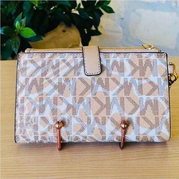 Sinclair Signature Zebra Print Handbag/wallet Options Wallet by Michael Kors