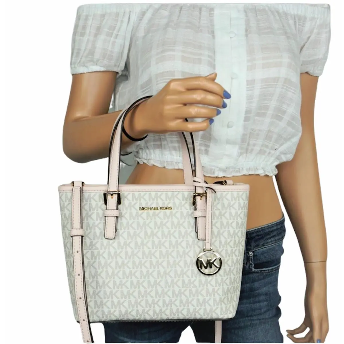 Michael Kors Jet Set Travel XS Carryall Tote Satchel Shoulder Crossbody Bag