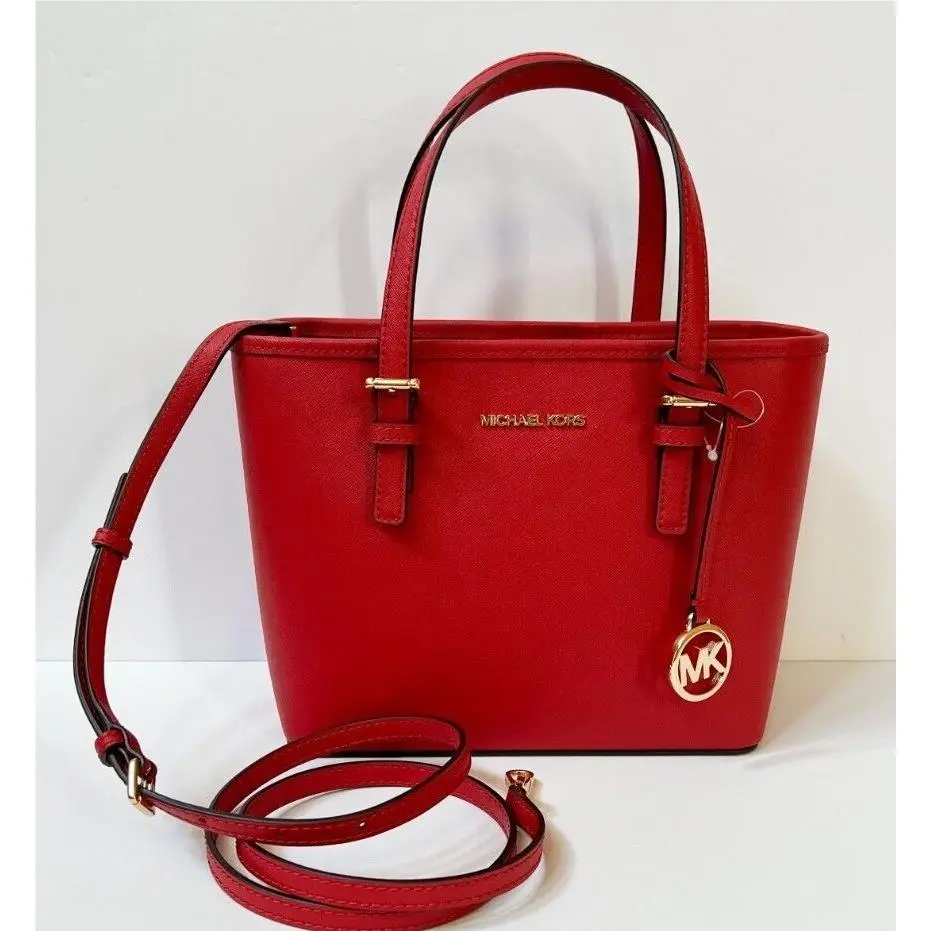 Jet Set Travel XS Carryall Tote Satchel Shoulder Crossbody Bag RED FLAME by Michael Kors