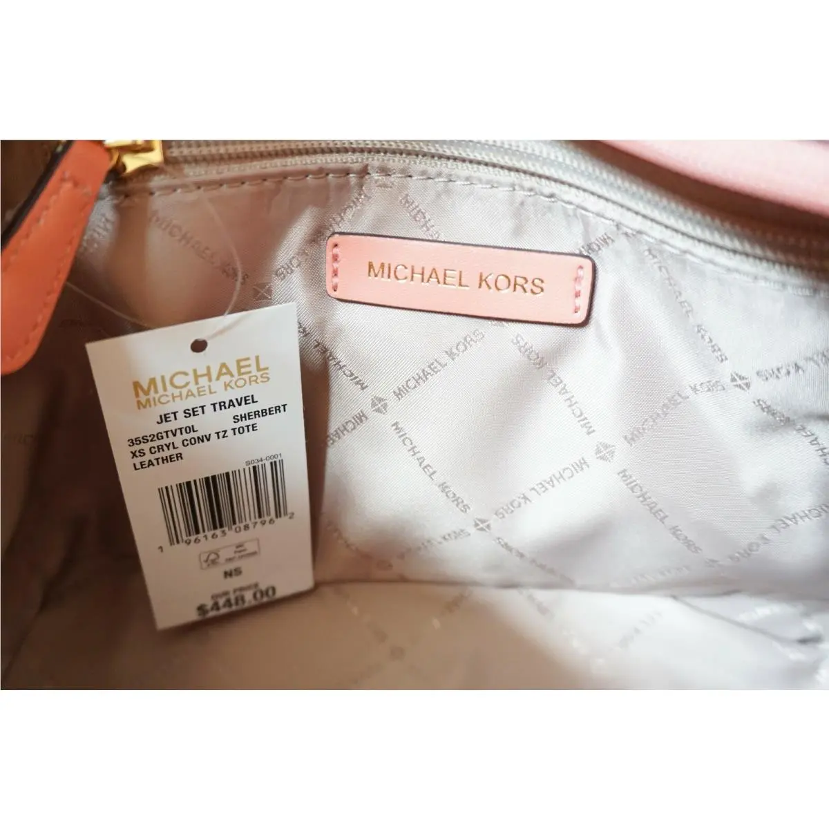 Michael Kors  bag  - Michael Kors Jet Set Travel - 35T9GTVT0B - Exterior: MK Brown Luggage, Handle/Strap: Multicolor, Hardware: Gold, Silver
