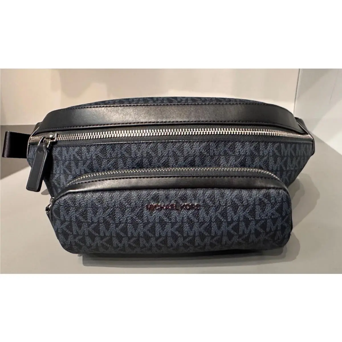 Michael Kors Cooper MK Signature Leather Pvc Utility Belt Bag Fanny Pack