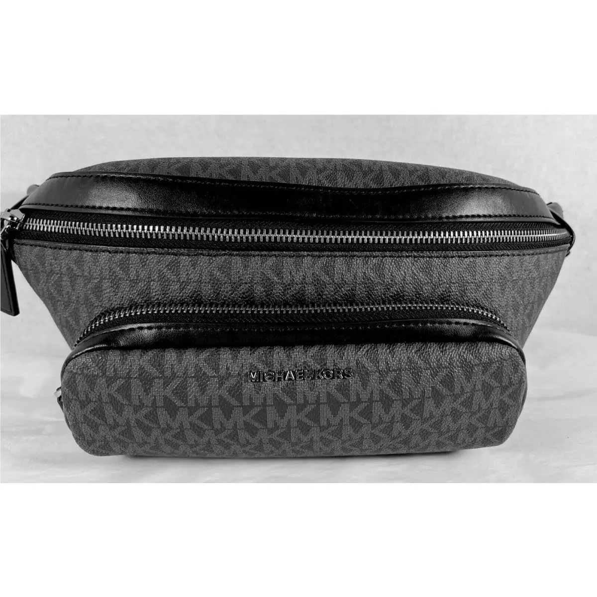Cooper MK Signature Leather Pvc Utility Belt Bag Fanny Pack Black MK by Michael Kors
