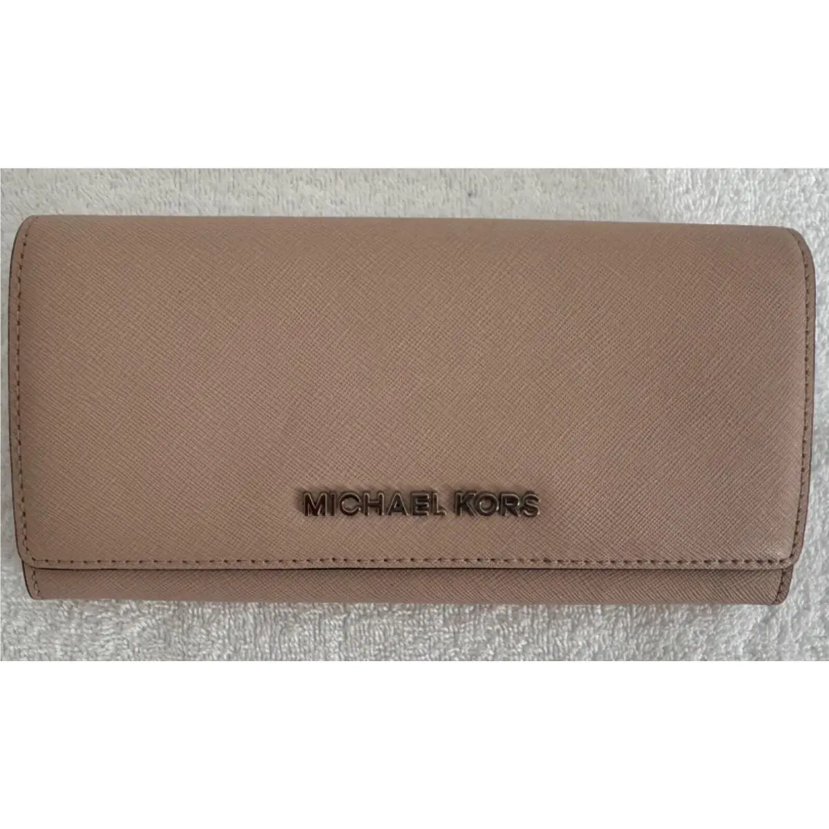 Jet Set Travel Carryall Saffiano Leather Wallet Black Red Pink Pink by Michael Kors