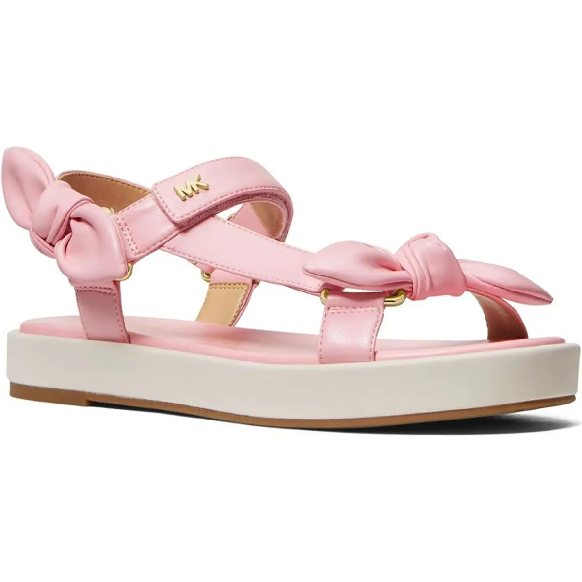 Kors Womens Phoebe Bow Sandal Shell Pink Size 8