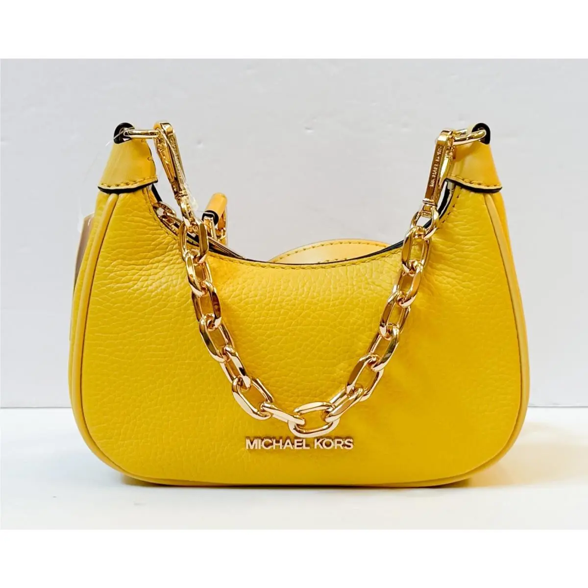 Cora Mini Pouchette Convertible Shoulder Chain Crossbody Bag YELLOW by Michael Kors