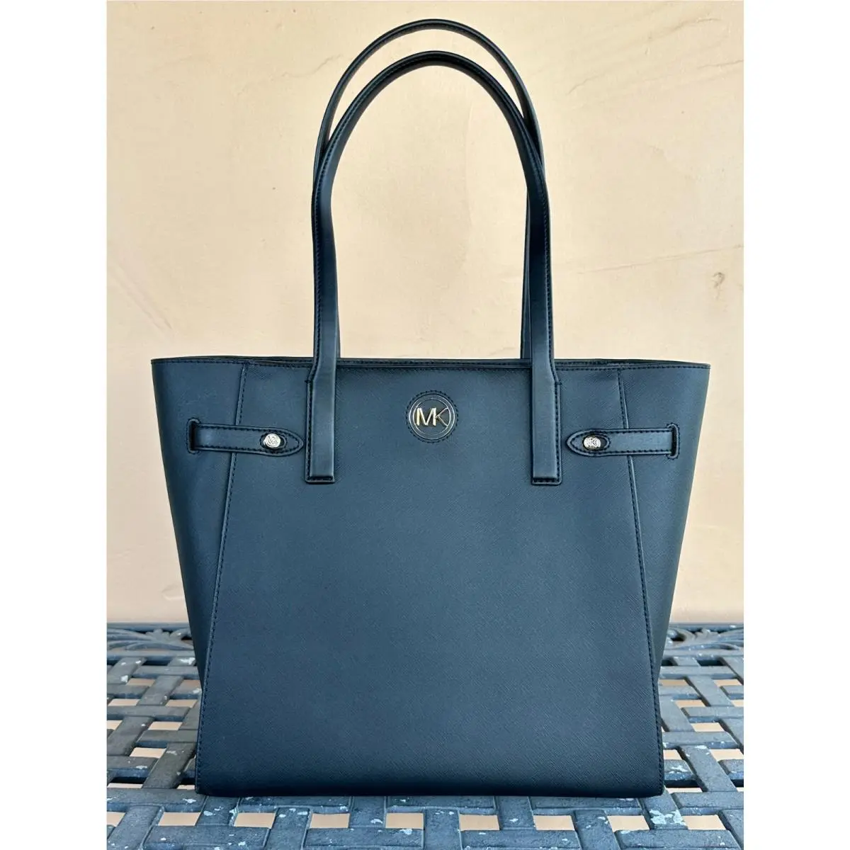 Carmen Large North South Shoulder Tote Bag Purse Black by Michael Kors