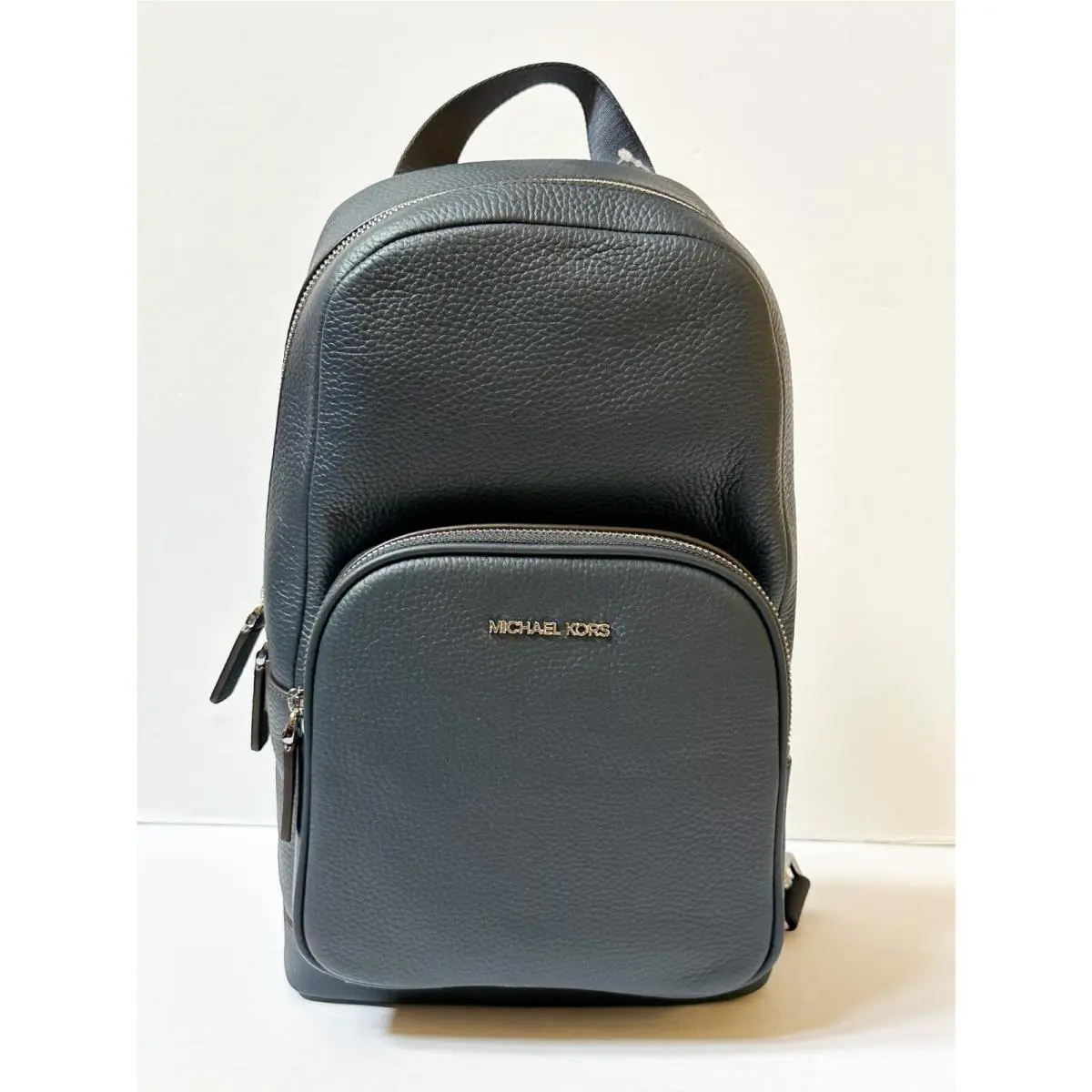 Cooper Commuter Sling Pack Backpack NAVY PEBBLED LEATHER by Michael Kors