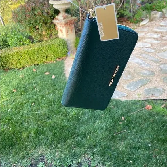 Signature Hamilton Lock Key Medium Satchel MK Wallet Racing Green by Michael Kors