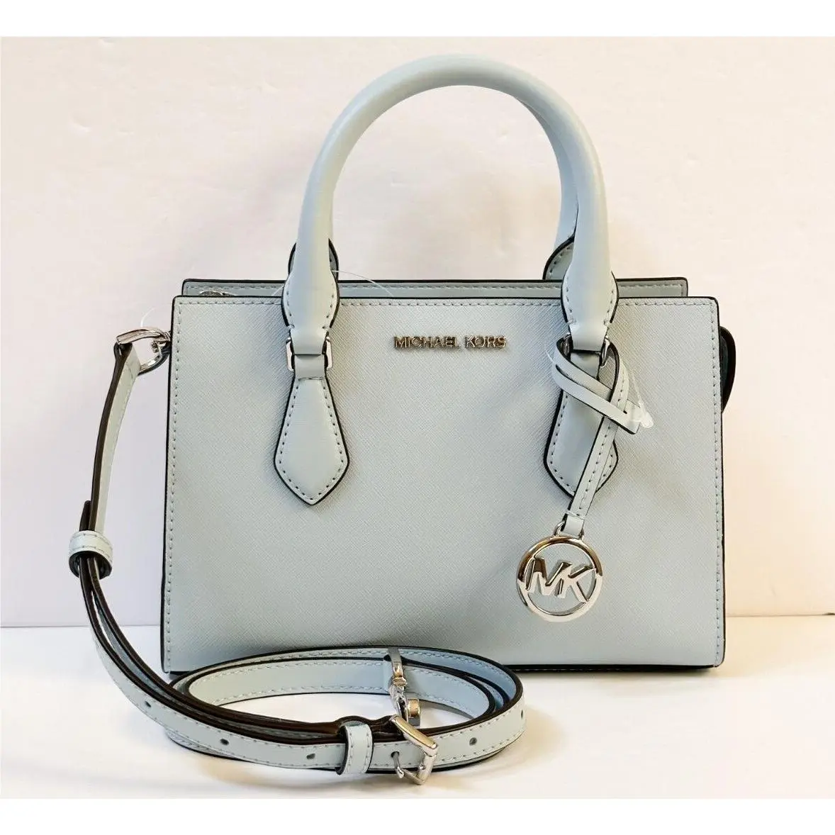 Sheila Small Center Zip Satchel Shoulder Crossbody Bag VISTA BLUE by Michael Kors