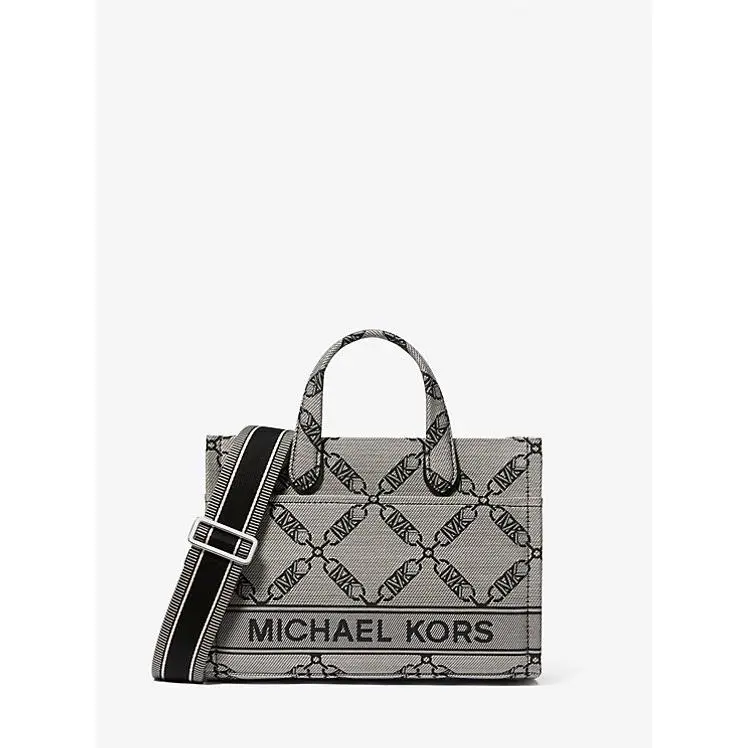 Michael Kors Gigi Small Empire Logo Jacquard Messenger Bag Packed