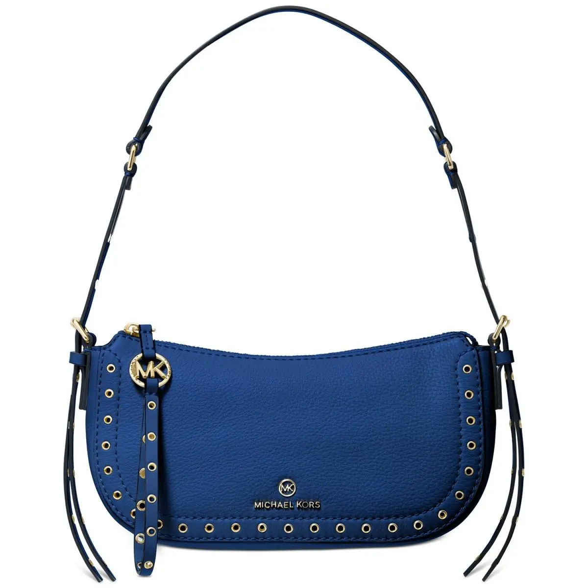 Camden Small/xs Studded Messenger Bag Vintage Blue Bright Leather by Michael Kors