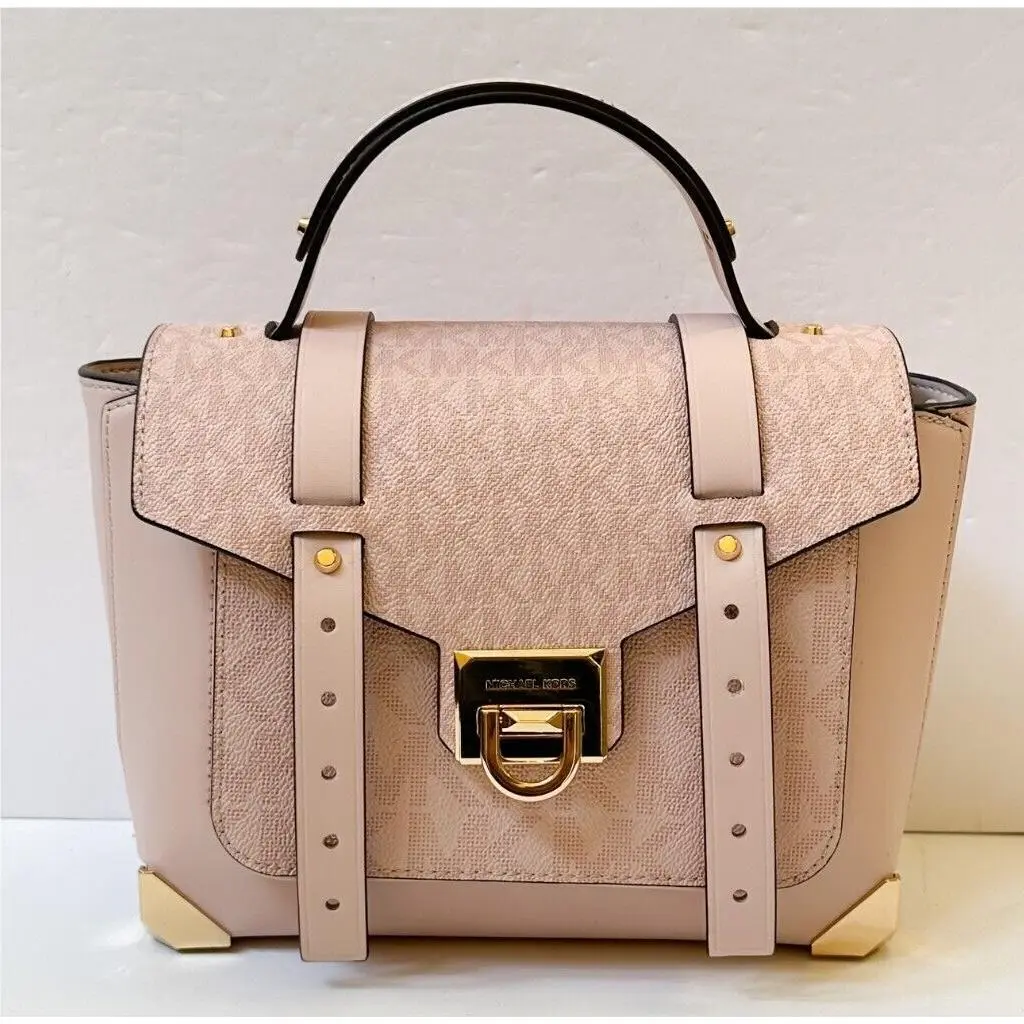Manhattan Medium Top Handle Shoulder Crossbody Bag MK DARK POWDER BLUSH by Michael Kors