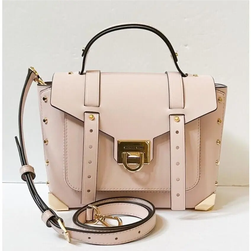 Manhattan Medium Top Handle Shoulder Crossbody Bag POWDER BLUSH by Michael Kors
