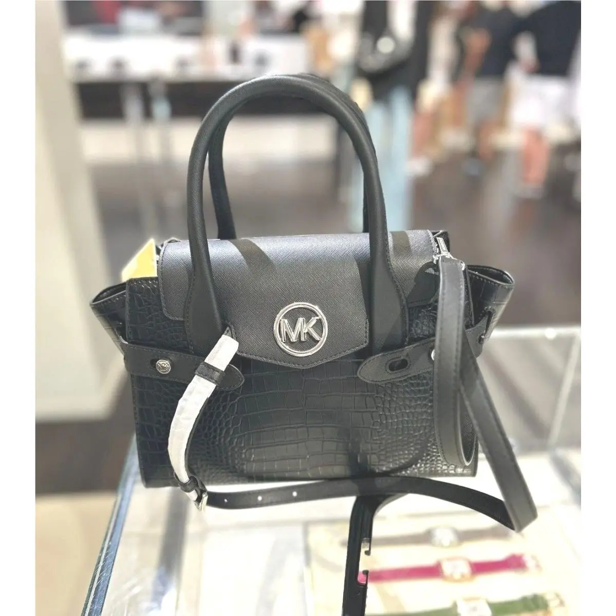 Women Medium Satchel Handbag Crossbody Purse Messenger Shoulder MK BLACK by Michael Kors