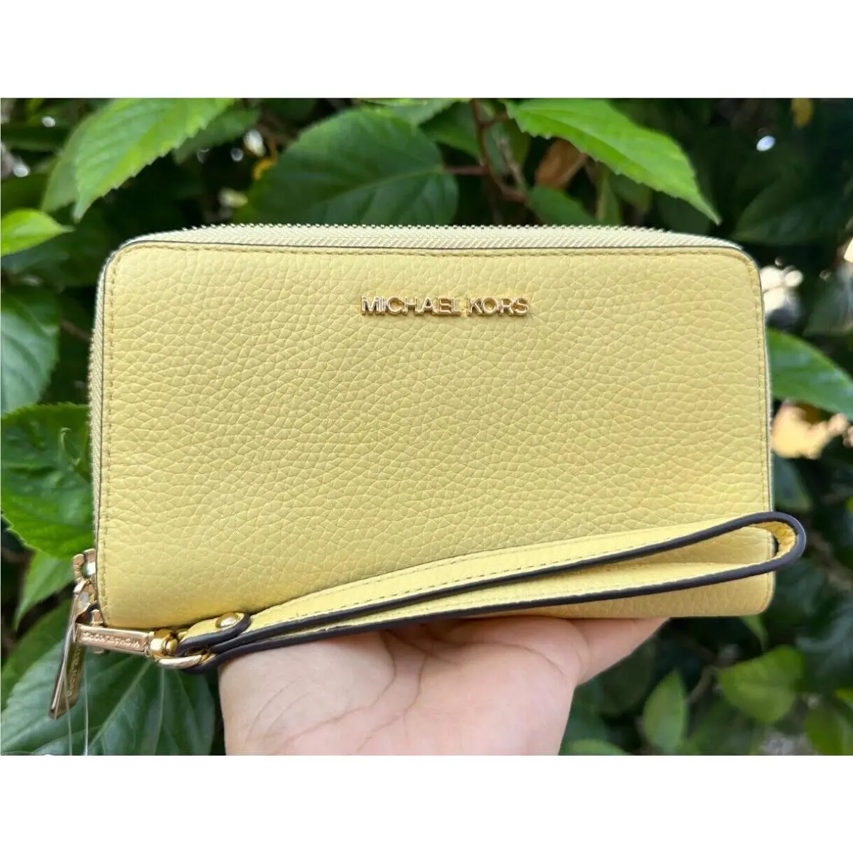 Jet Set Travel Multifunction Flat Large Phone Case Wallet Yellow Buttercup by Michael Kors
