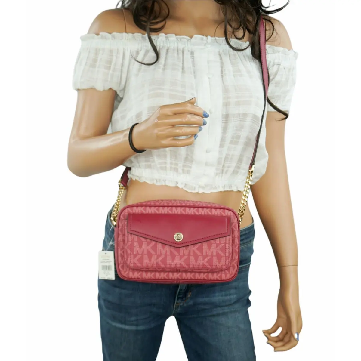 Jet Set Travel Front Pocket Camera Crossbody Bag MK BERRY MULTI by Michael Kors