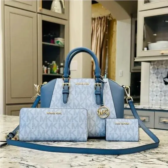 Michael Kors Ciara Medium Messenger MK Signature Handbag/large Wallet/sm Options