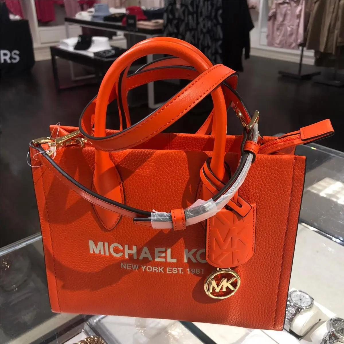 Women Small Crossbody Messenger Handbag Purse Shopper Bag Color Var POPPY MULTI by Michael Kors