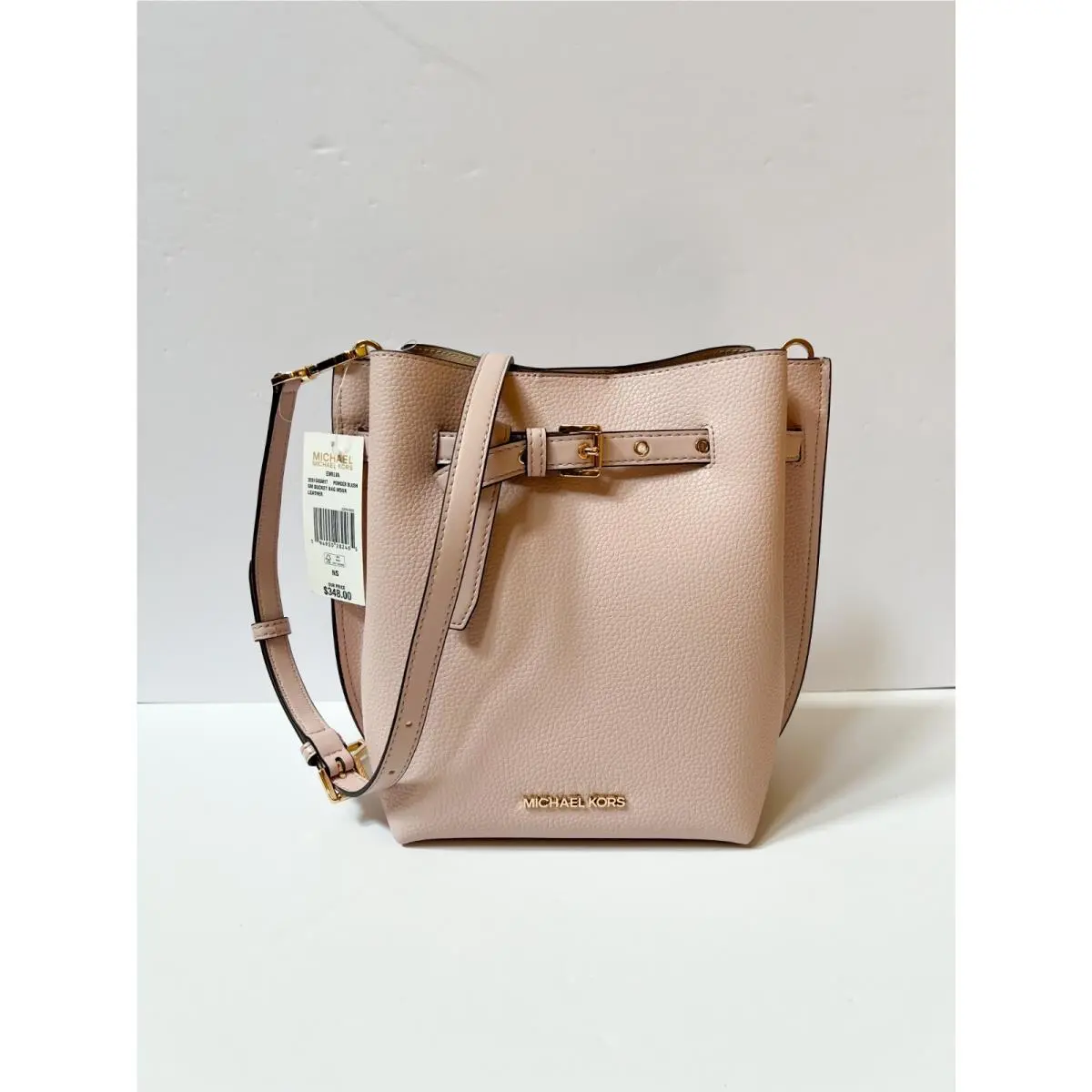 Emilia Small Bucket Messenger Crossbody Shoulder Bag Handbag Purse Pink Blush by Michael Kors