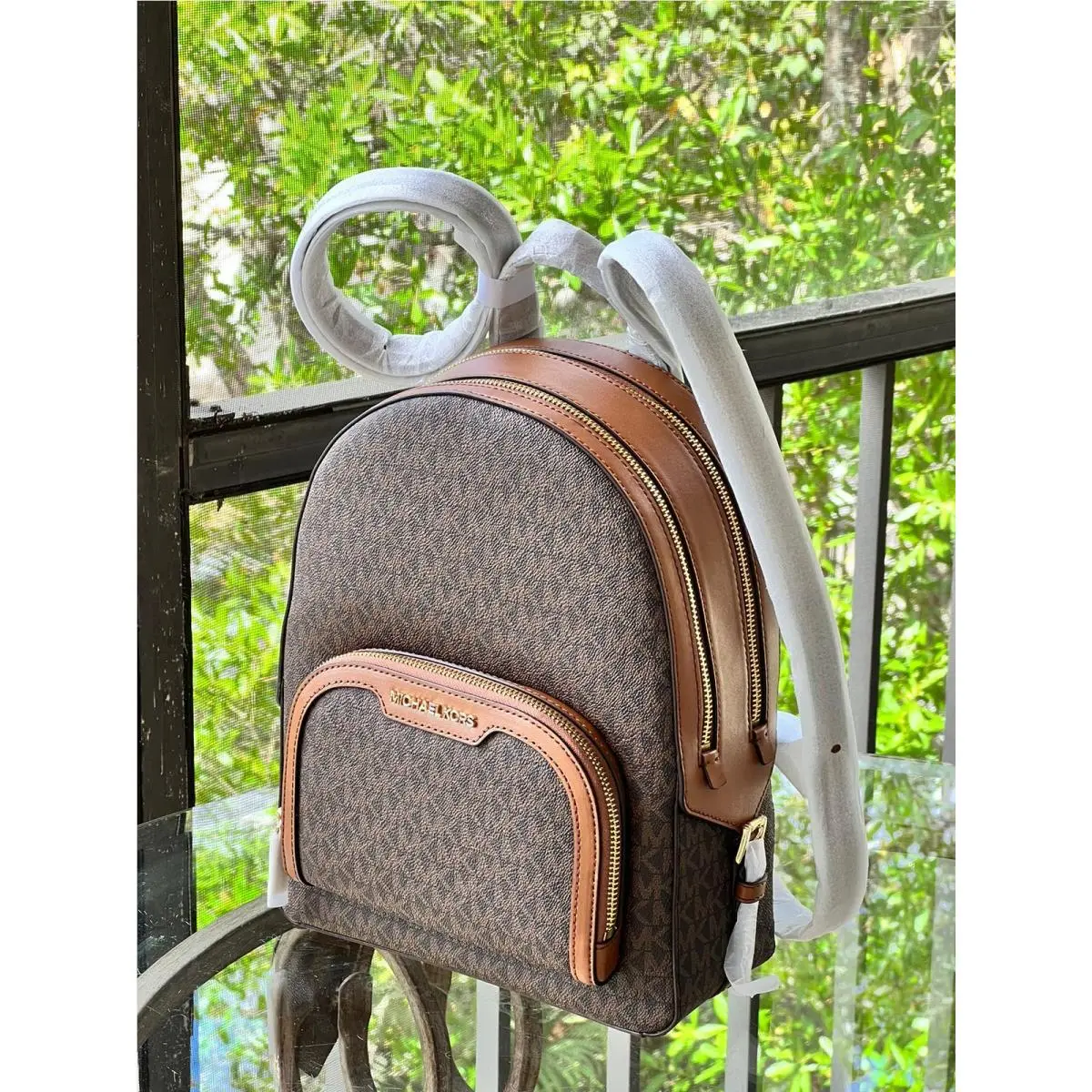 Women Girls Medium School Travel Shoulder Backpack Bag Satchel -var BROWN by Michael Kors