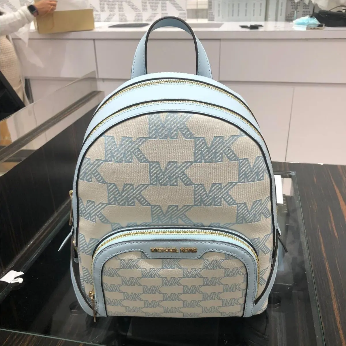 Women Girls Medium School Travel Shoulder Backpack Bag Satchel -var VISTA BLUE by Michael Kors