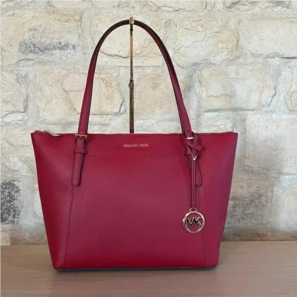 Ciara Large Shoulder Tote Handbag Leather Scarlet Wallet Option Handbag Only by Michael Kors