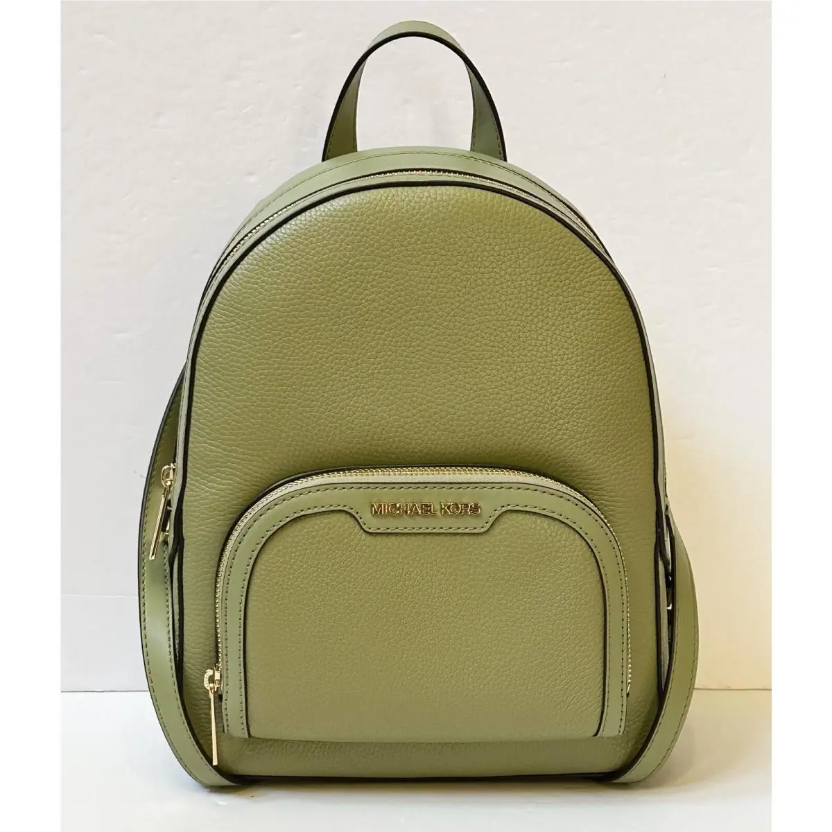 Jaycee Medium Zip Pocket Backpack LIGHT SAGE by Michael Kors