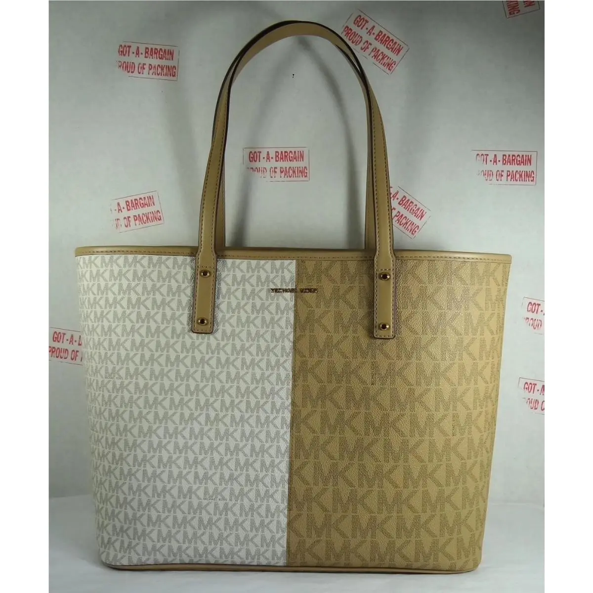 Carter MK Signature Pvc Large Tote Shoulder Bag by Michael Kors