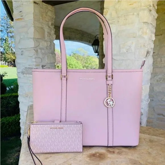 Sady Large M/f Top Zip Tote Handbag/double Zip Wallet Options HANDBAG+WALLET by Michael Kors