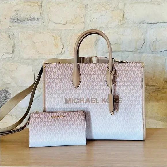 Mirella Medium East West Tote Crossbody Handbag/wallet Option Ombre Handbag+Wallet by Michael Kors