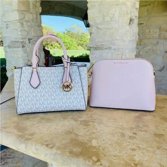 Michael Kors Daria Small 2 in 1 Satchel Crossbody Signature Bag/wallet Optio