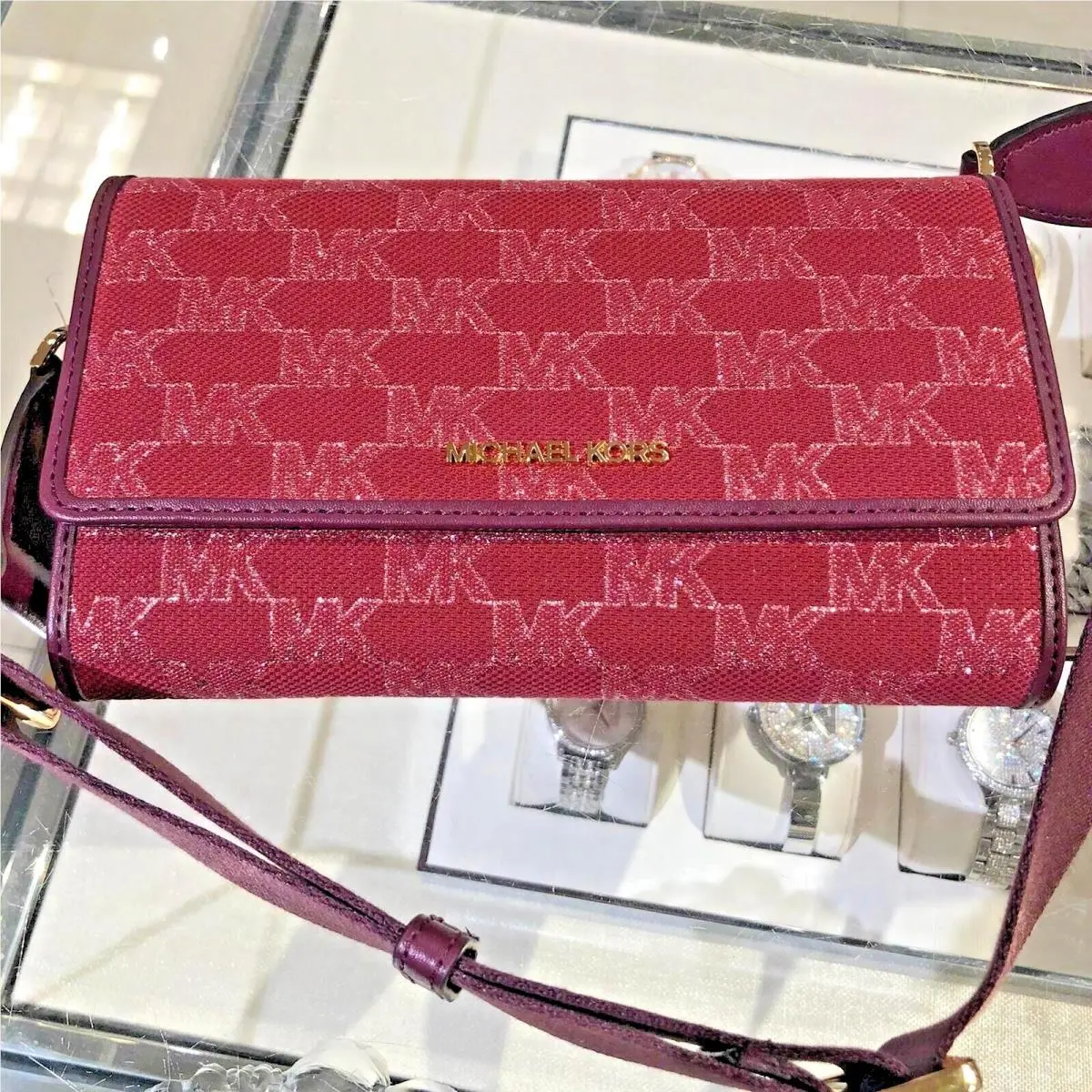 Women Lady Zip Around Wallet Crossbody Bag Handbag Messenger Purse MULBERRY MULTI by Michael Kors