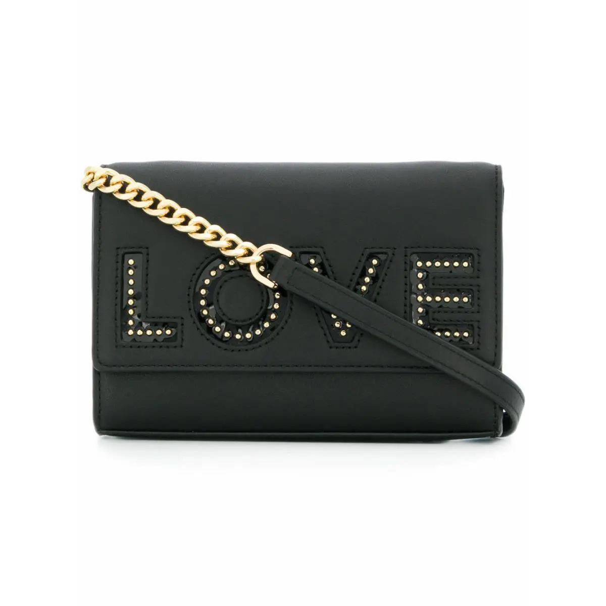 Ruby Medium Love Clutch Crossbody Black by Michael Kors