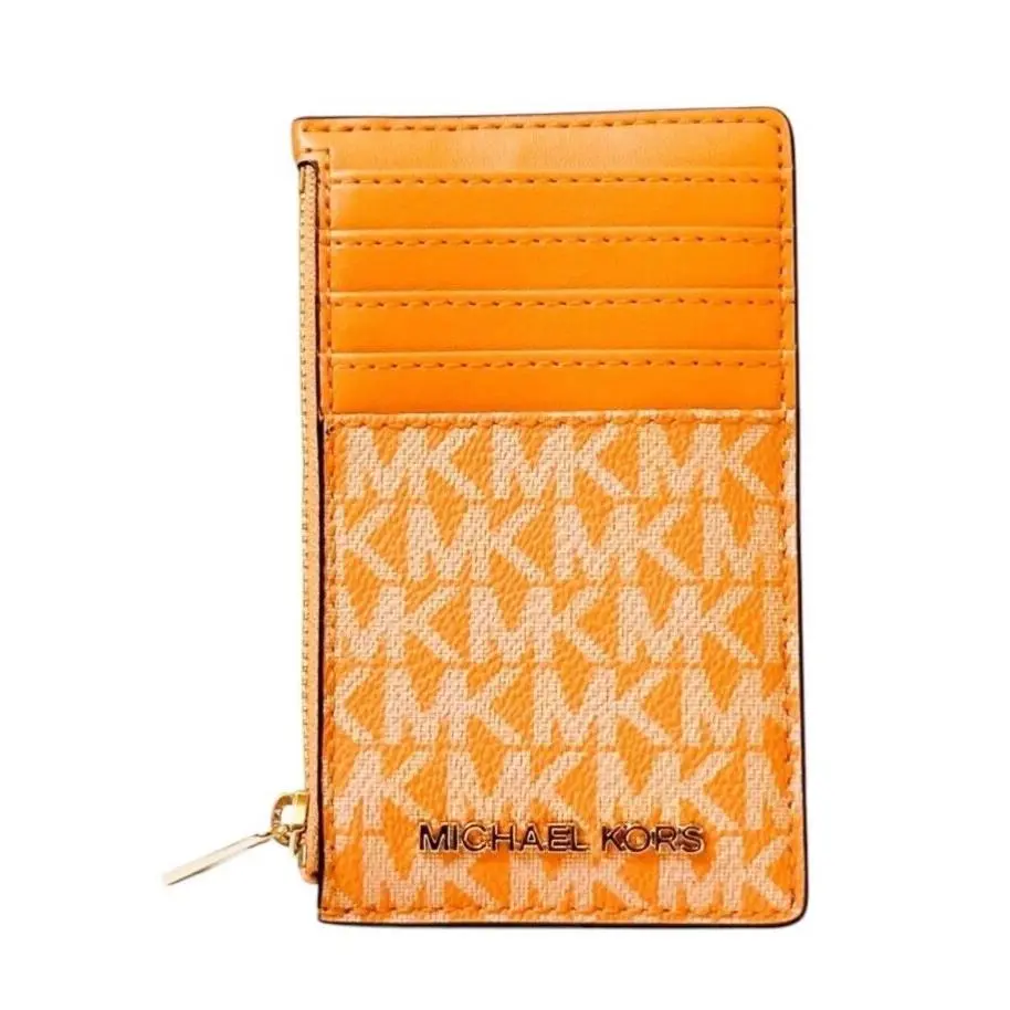 Jet Set Travel Top Zip Card Case Wallet MK HONEYCOMB MULTI by Michael Kors
