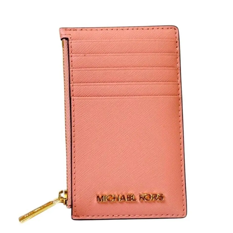 Jet Set Travel Top Zip Card Case Wallet PRIMROSE by Michael Kors