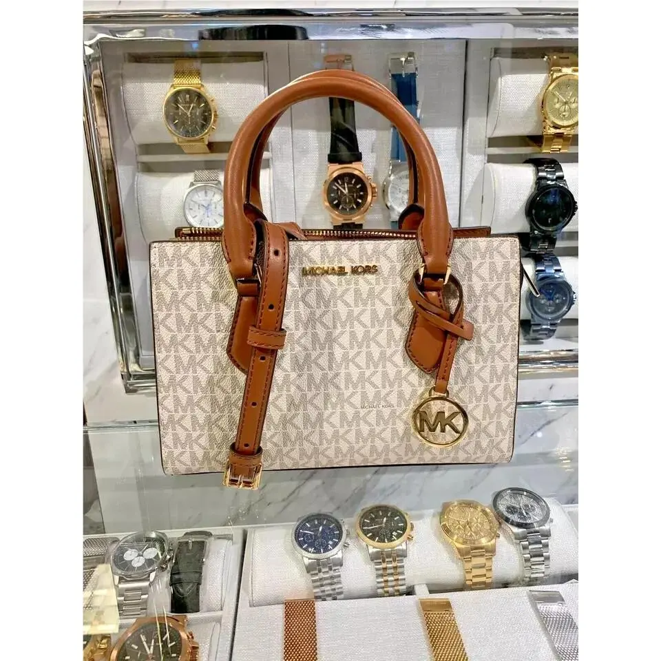 Women Small Satchel Handbag Purse Messenger Crossbody Shoulder Var VANILLA by Michael Kors