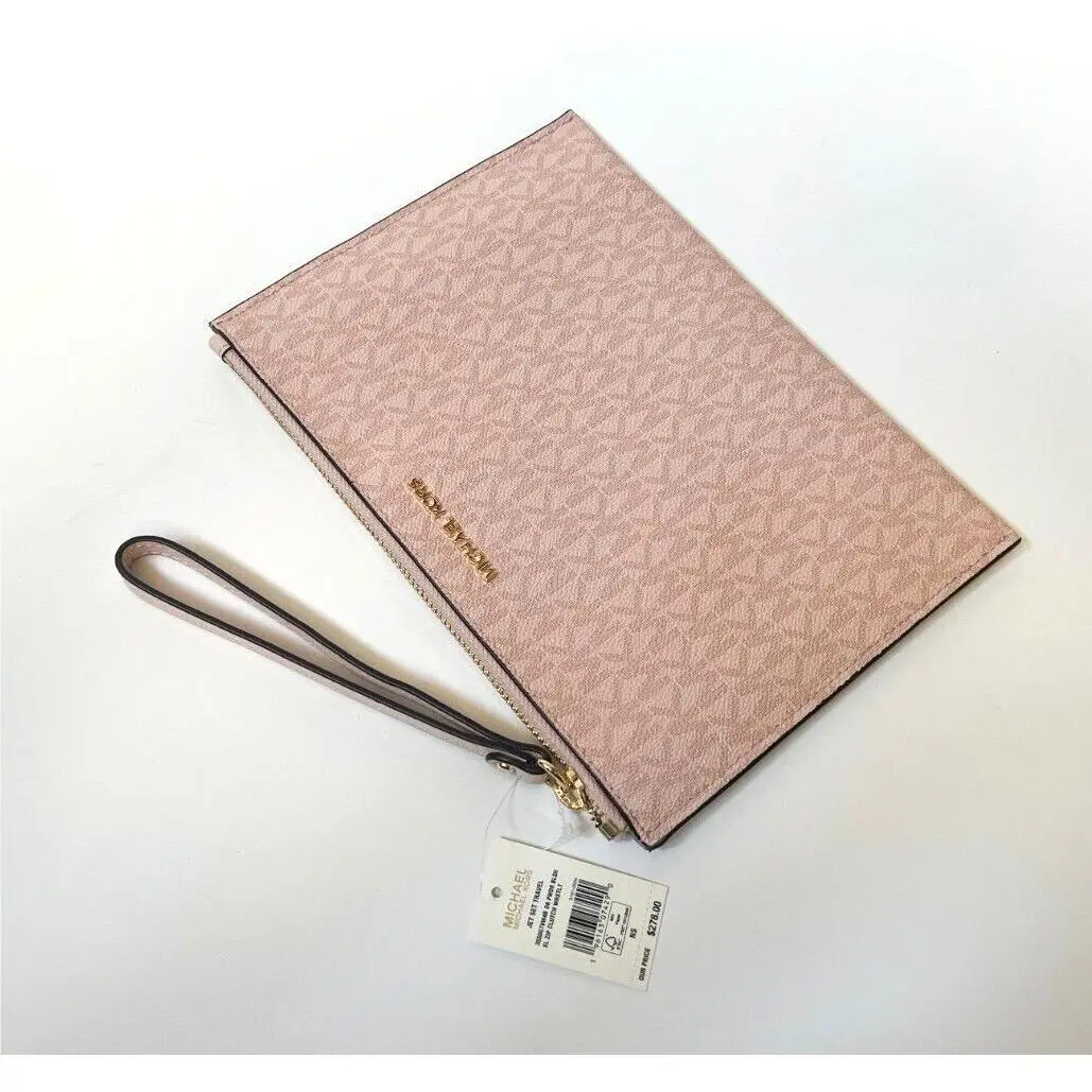 Jet Set Travel XL Top Zip Clutch Wristlet MK Dark Blush Pink by Michael Kors