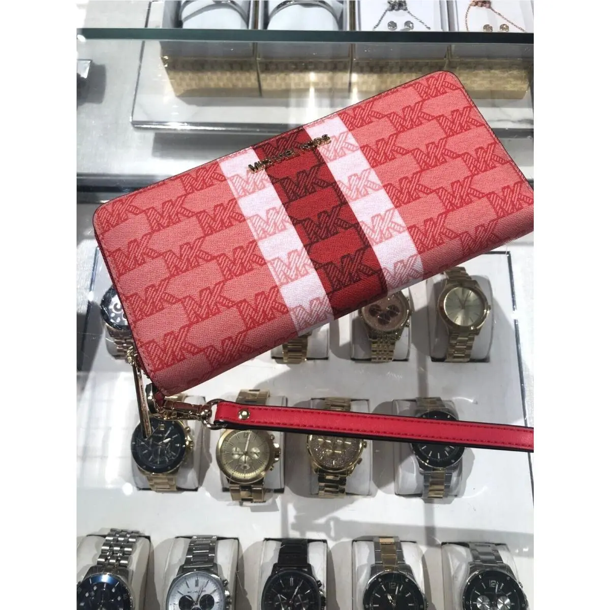 Michael Kors Womens Large Zip Around Continental Long Wallet Wristlet Clutch MK