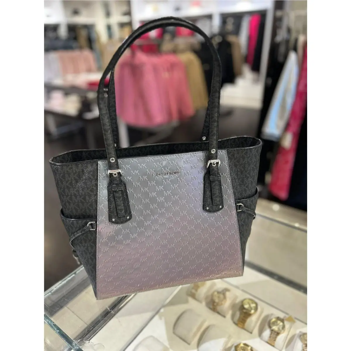 Leather or Pvc Tote Shoulder Bag Handbag Purse Crossbody Messenger HEATHER GREY by Michael Kors