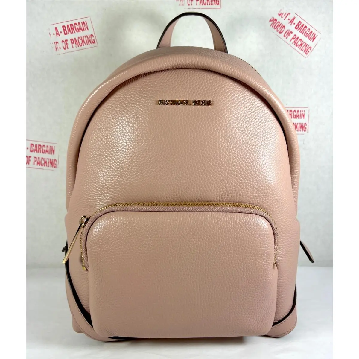Michael Kors Erin Pebbled Leather Medium Zip Travel Backpack School Bag
