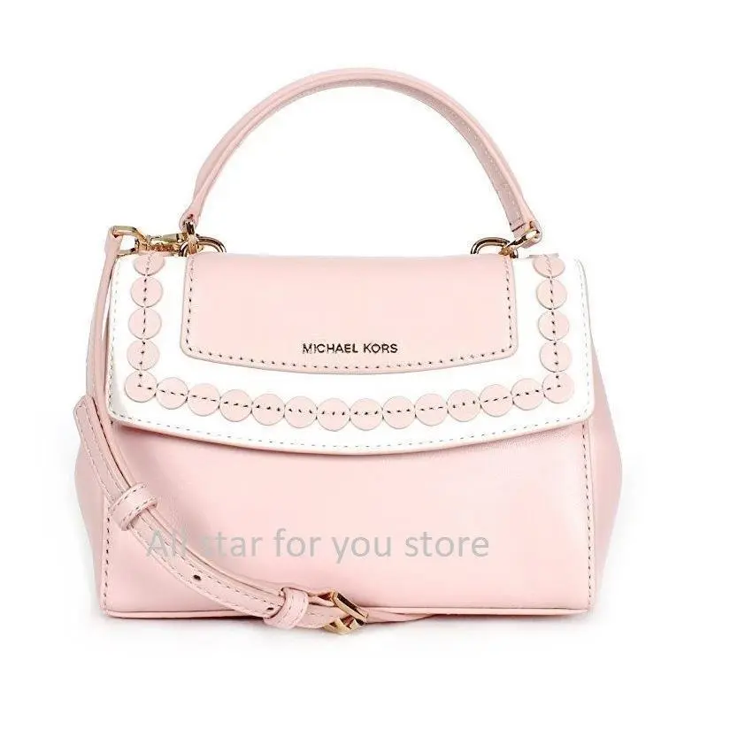 Michael Kors Women`s Crossbody Bag Ava Extra Small Smooth Leather Blossom/white