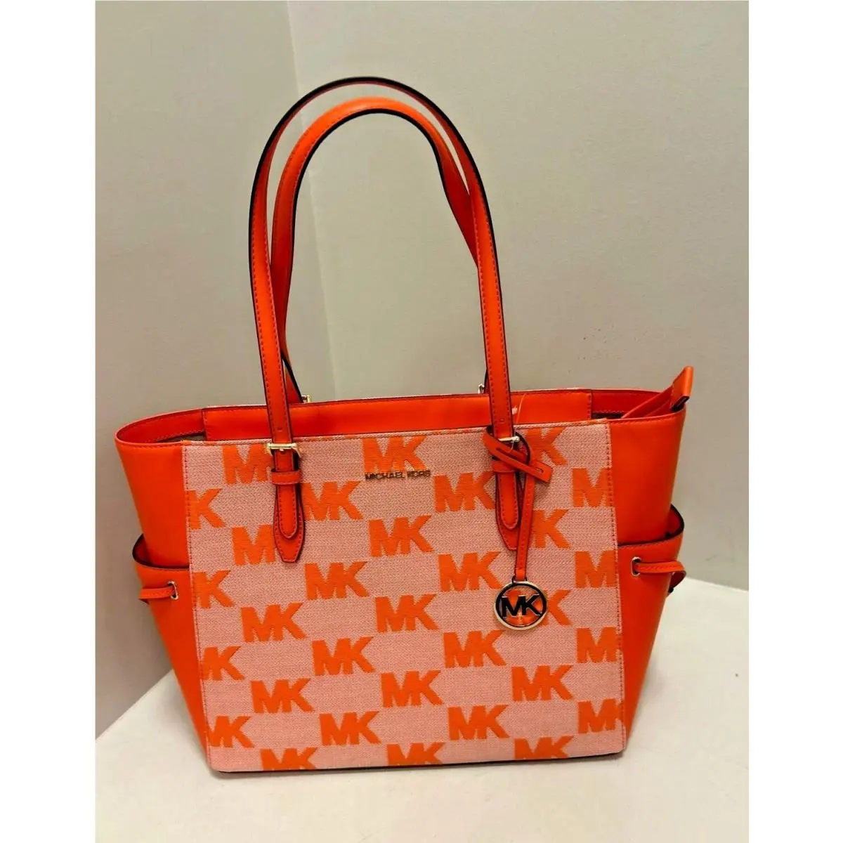 Gilly Large Drawstring Travel Tote Shoulder Handbag Purse MK Bag POPPY by Michael Kors